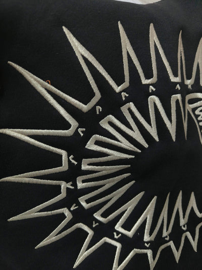 T-Shirt - ﻿Fossil Grey: High Quality Thick Cotton - w/ Chenille Crest Logo Embroidery