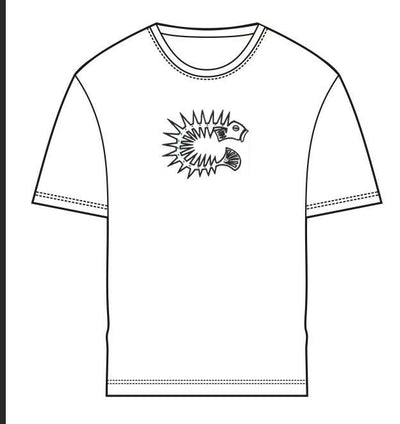 T-Shirt: New Arrivals: Custom Cropped Dropped Shoulder Heavy Cotton T-Shirt with Large Logo