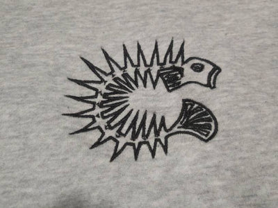 Hoodie : Grey Sweats: Custom Designed Drop Shoulder Oversized Heavy Cotton Fleece Hoodie