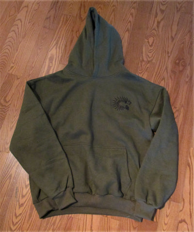 Hoodie : Olive/Military Green: Custom Designed Drop Shoulder Oversized Heavy Cotton Fleece Hoodie