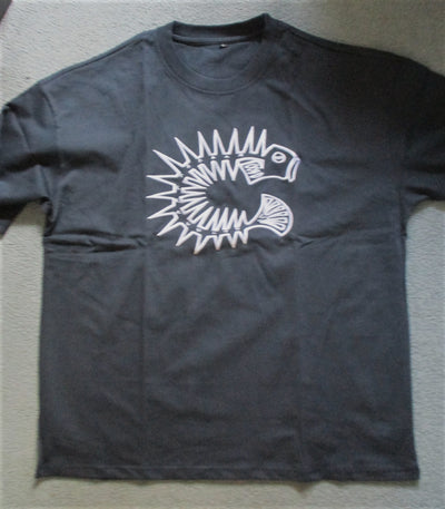 T-Shirt - ﻿Fossil Grey: High Quality Thick Cotton - w/ Chenille Crest Logo Embroidery