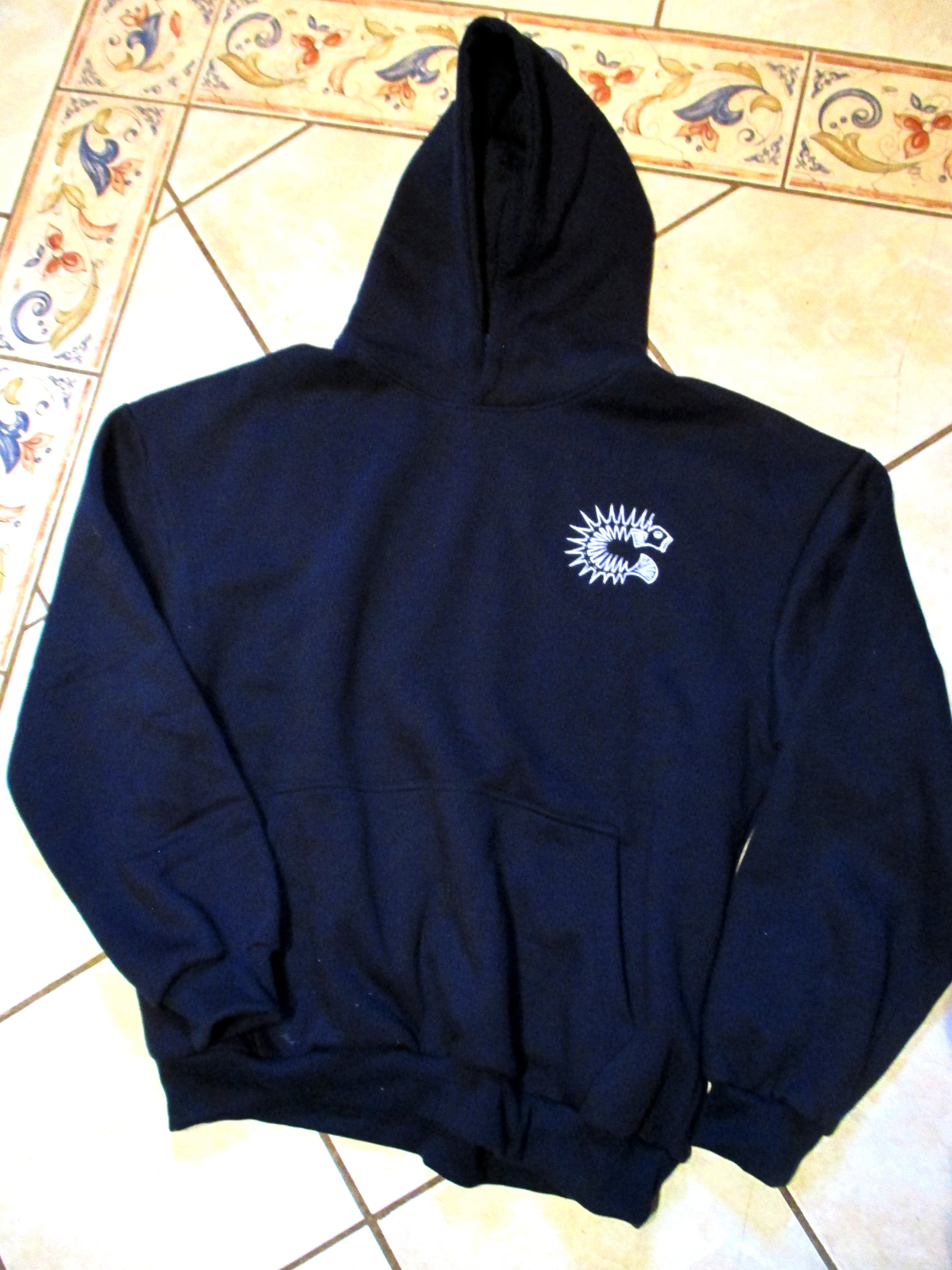 Hoodie : Navy Blue: Custom Designed Drop Shoulder Oversized Heavy Cotton Fleece Hoodie