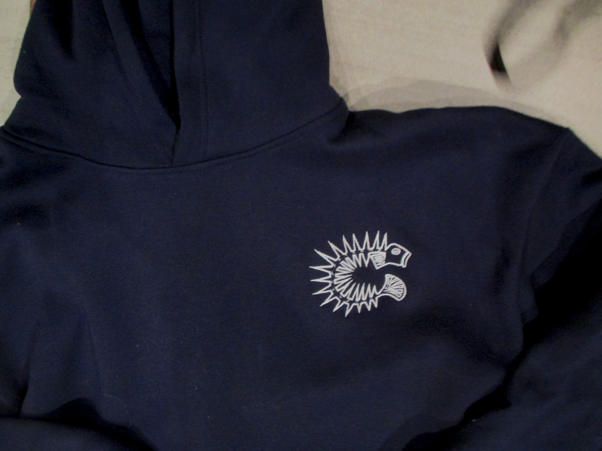 Hoodie : Navy Blue: Custom Designed Drop Shoulder Oversized Heavy Cotton Fleece Hoodie