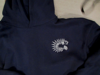 Hoodie : Navy Blue: Custom Designed Drop Shoulder Oversized Heavy Cotton Fleece Hoodie