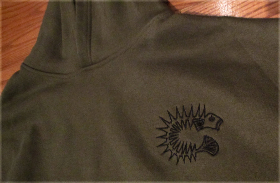 Hoodie : Olive/Military Green: Custom Designed Drop Shoulder Oversized Heavy Cotton Fleece Hoodie