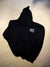 Hoodie : Black: Custom Designed Oversized Drop Shoulder Heavy Cotton Fleece Hoodie
