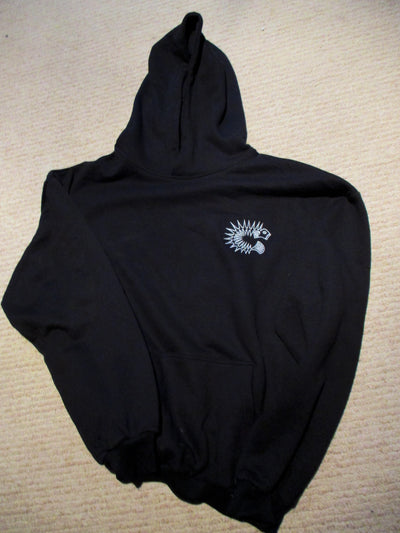 Hoodie : Black: Custom Designed Oversized Drop Shoulder Heavy Cotton Fleece Hoodie